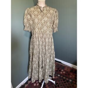 Hyacinth House Brown Tiered Dress. Sz Large. Great condition.